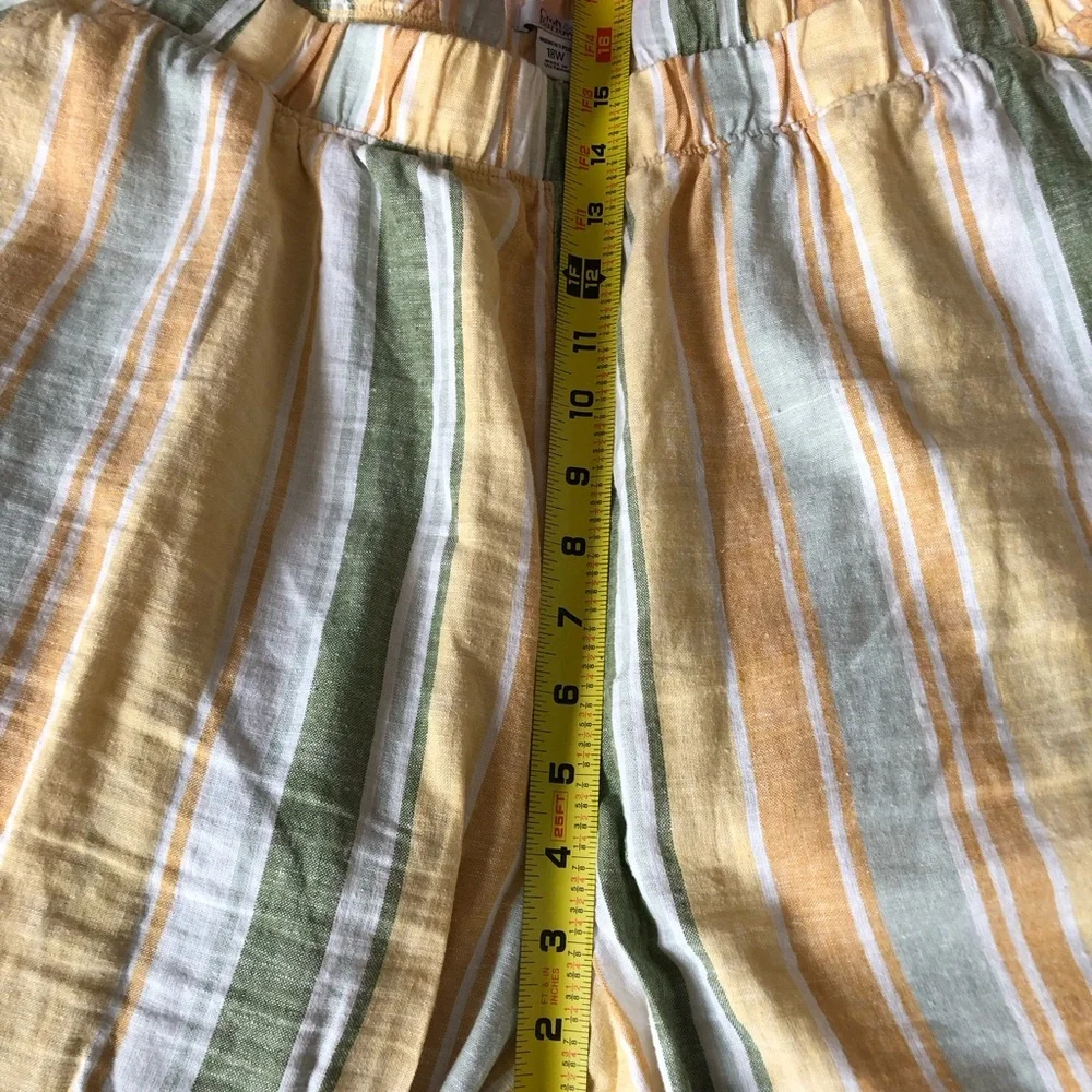 croft & barrow Yellow, Green and White Striped Capris - Picture 2 of 5